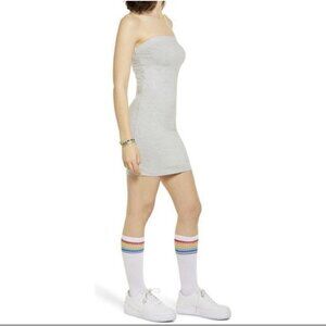 Nordstrom bp Bodycon tube strapless dress MEDIUM heather gray